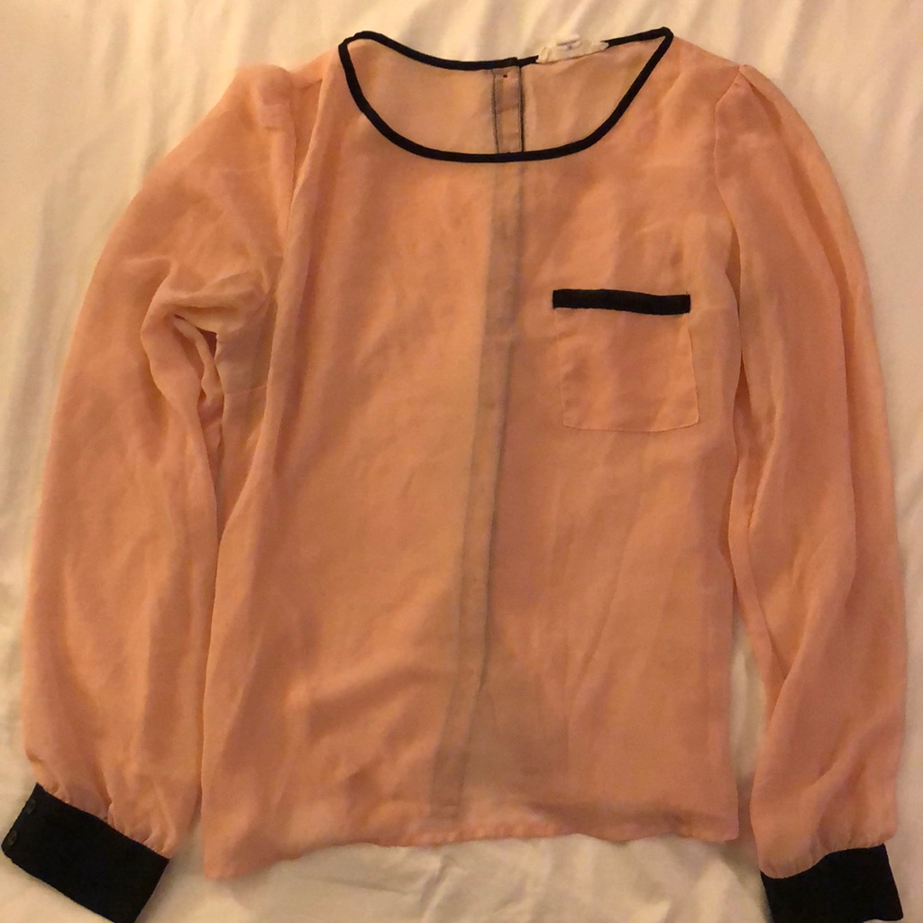 Sheer Pink Button Down